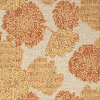 5' X 7' Coral And Ivory Floral Indoor Outdoor Area Rug