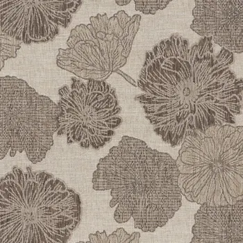 5' X 7' Natural And Ivory Floral Indoor Outdoor Area Rug