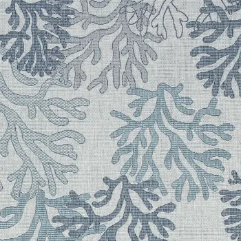 5' X 7' Navy Blue Ivory And Blue Nautical Indoor Outdoor Area Rug