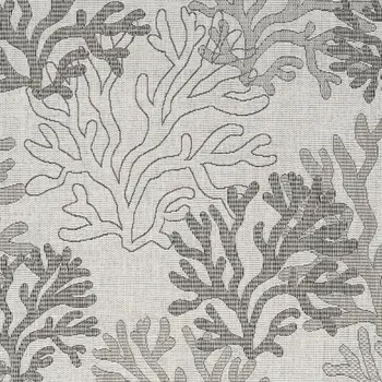 5' X 7' Gray Black And Ivory Nautical Indoor Outdoor Area Rug