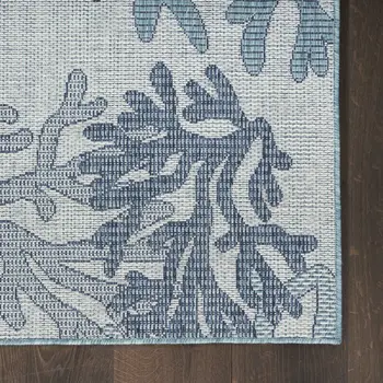 4' X 6' Navy Blue Ivory And Blue Nautical Indoor Outdoor Area Rug
