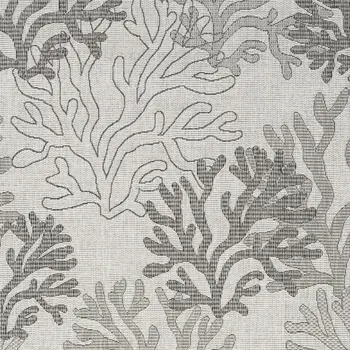 4' X 6' Gray Black And Ivory Nautical Indoor Outdoor Area Rug