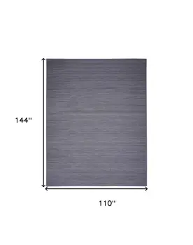 9' X 12' Navy Blue Abstract Washable Area Rug