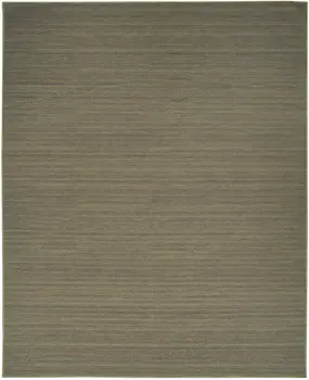 9' X 12' Green Abstract Washable Area Rug