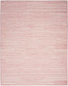 9' X 12' Pink Abstract Washable Area Rug