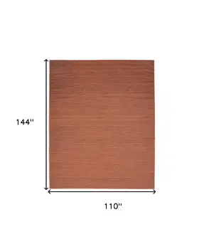 9' X 12' Brick Red Abstract Washable Area Rug
