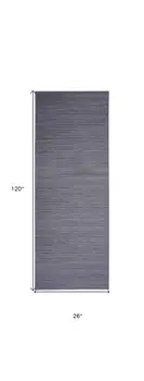 10' Navy Blue Abstract Washable Runner Rug
