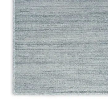 10' Aqua Abstract Washable Runner Rug