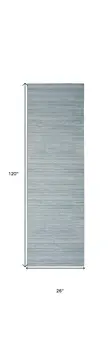 10' Aqua Abstract Washable Runner Rug