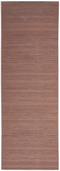 10' Brown Abstract Washable Runner Rug