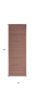 10' Brown Abstract Washable Runner Rug