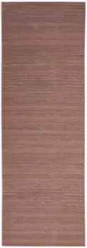 10' Brown Abstract Washable Runner Rug