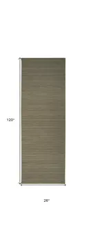 10' Green Abstract Washable Runner Rug