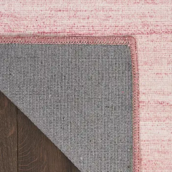 10' Pink Abstract Washable Runner Rug