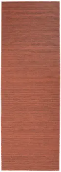 10' Brick Red Abstract Washable Runner Rug