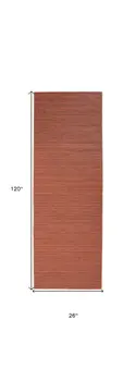 10' Brick Red Abstract Washable Runner Rug
