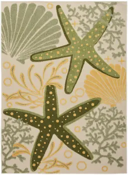 8' X 10' Brown Abstract Washable Area Rug