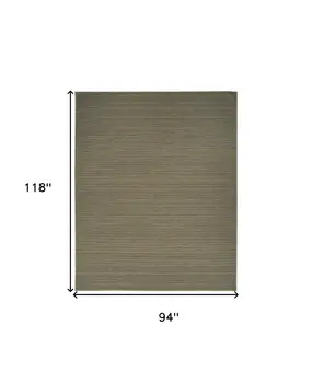 8' X 10' Green Abstract Washable Area Rug