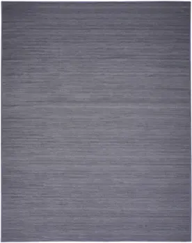 6' X 9' Navy Blue Abstract Washable Area Rug