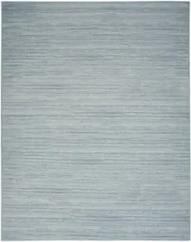 6' X 9' Aqua Abstract Washable Area Rug