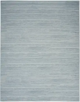 6' X 9' Aqua Abstract Washable Area Rug