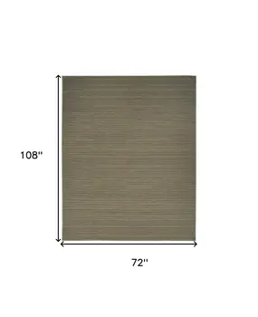 6' X 9' Green Abstract Washable Area Rug