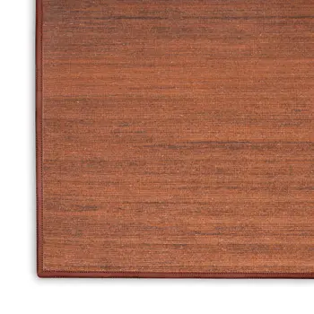 6' X 9' Brick Red Abstract Washable Area Rug