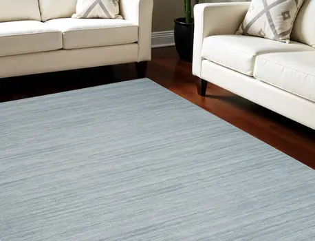 5' X 7' Aqua Abstract Washable Area Rug