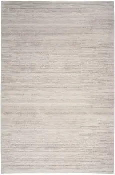 5' X 7' Ivory and Light Brown Abstract Washable Area Rug