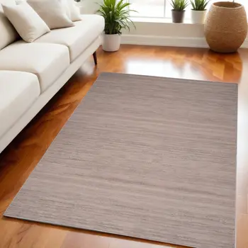 5' X 7' Gray Abstract Washable Area Rug