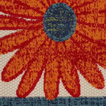 4' X 6' Brick Red Abstract Washable Area Rug