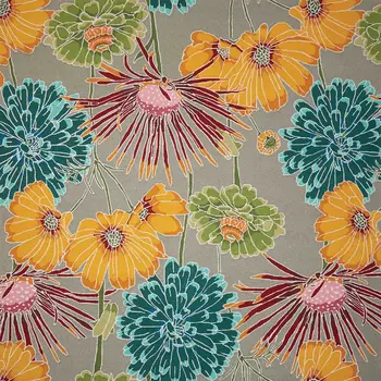 8' X 11' Gray Red and Yellow Floral Hand Carved Handmade Area Rug