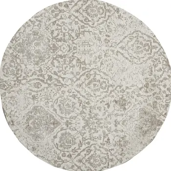 2' X 4' Ivory Red And Brown Floral Distressed Area Rug