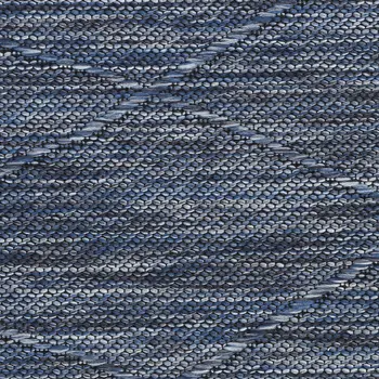 8' Navy Blue And Ivory Geometric Indoor Outdoor Runner Rug