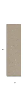 8' Natural And Light Brown Geometric Indoor Outdoor Runner Rug