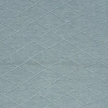 4' X 6' Aqua And Ivory Geometric Indoor Outdoor Area Rug
