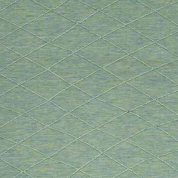 4' X 6' Blue Geometric Power Loom Non Skid Area Rug