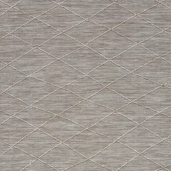 4' X 6' Gray Geometric Power Loom Non Skid Area Rug