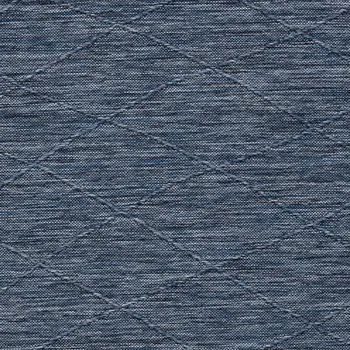 3' X 5' Navy Blue And Ivory Geometric Indoor Outdoor Area Rug