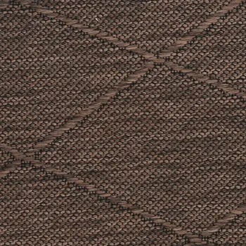 3' X 5' Dark Brown And Brown Geometric Indoor Outdoor Area Rug