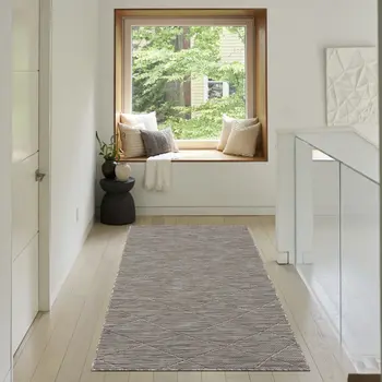 3' X 5' Gray And Light Gray Geometric Indoor Outdoor Area Rug