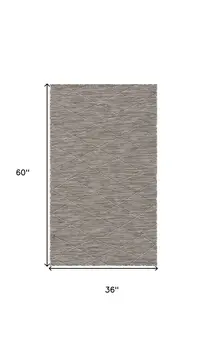 3' X 5' Gray And Light Gray Geometric Indoor Outdoor Area Rug