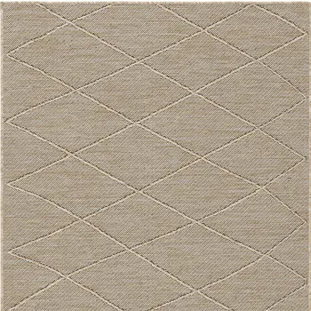 3' X 5' Natural And Light Brown Geometric Indoor Outdoor Area Rug