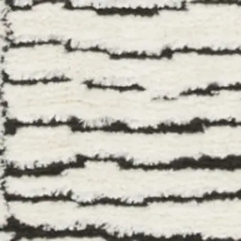 4' X 6' Ivory and Black Abstract Geometric Area Rug