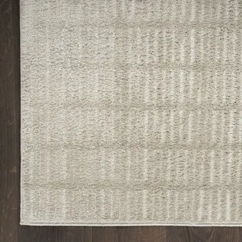 8' X 10' Ivory and Gray Geometric Area Rug