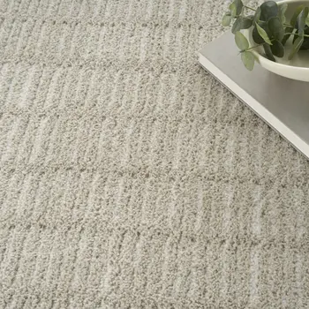 8' X 10' Ivory and Gray Geometric Area Rug