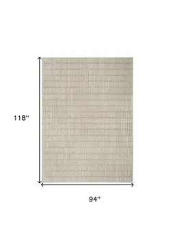 8' X 10' Ivory and Gray Geometric Area Rug