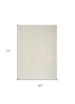 4' X 6' Ivory and Gray Geometric Area Rug