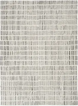 4' X 6' Ivory and Black Geometric Area Rug