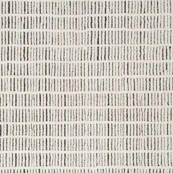 4' X 6' Ivory and Black Geometric Area Rug
